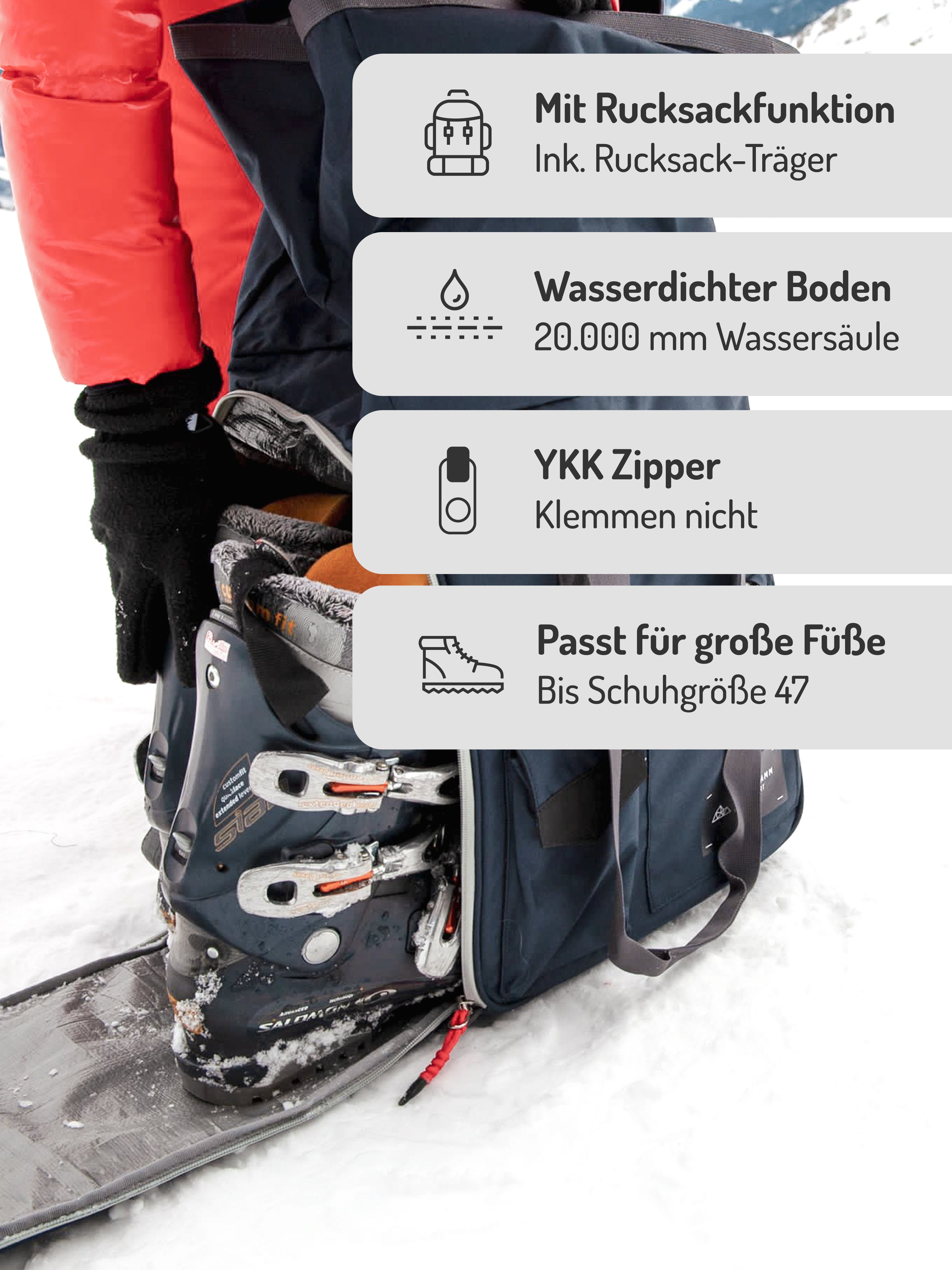 Skischuhtasche mit Helmfach, SHAULA