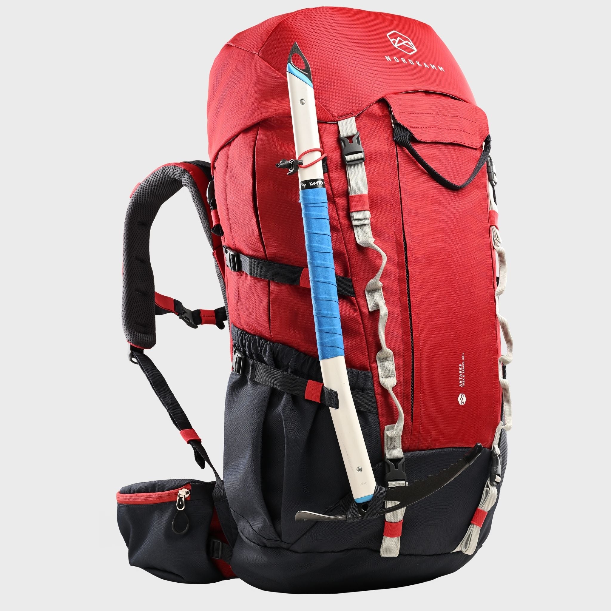 Trekkingrucksack 50L, ANTARES Trek & Travel, Deep Red