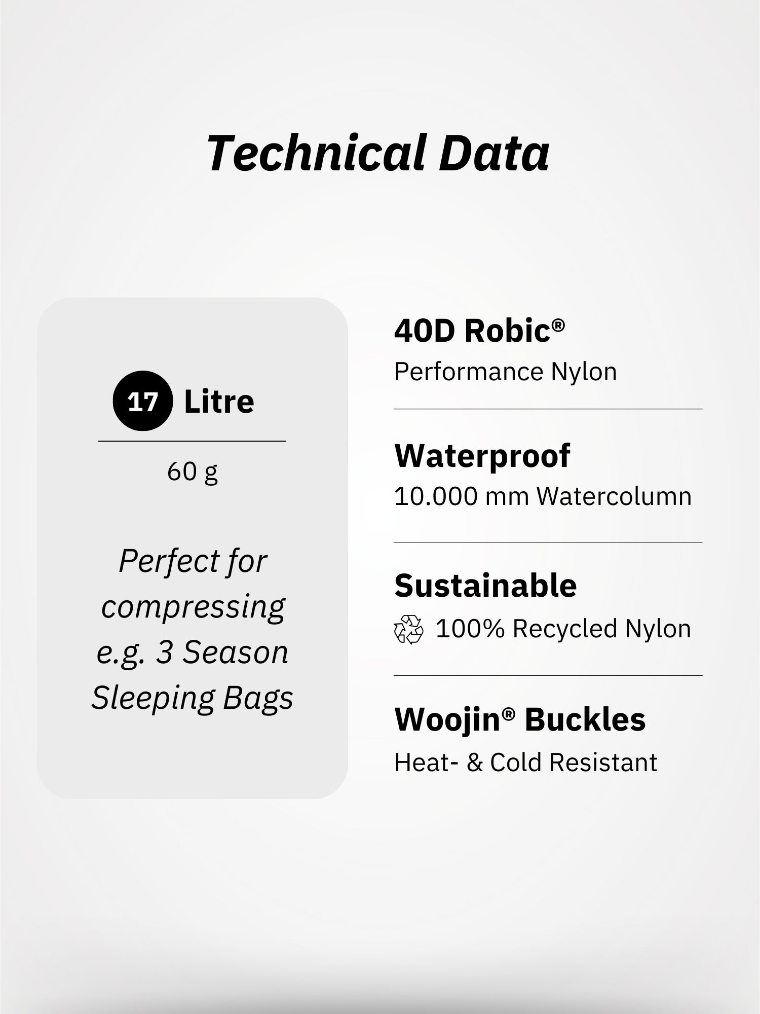 Compression Dry Bag mit Ventil, 17L, REGULUS